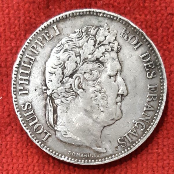 Louis Philippe 5 Francs Argent 1833 L. Bayonne.