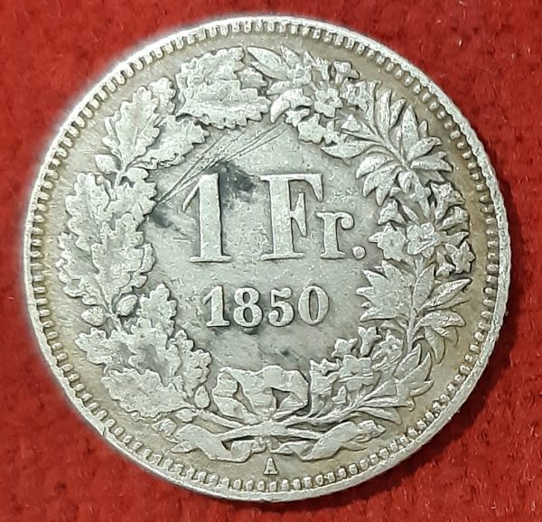 Suisse 1 Franc Argent 1850 A.