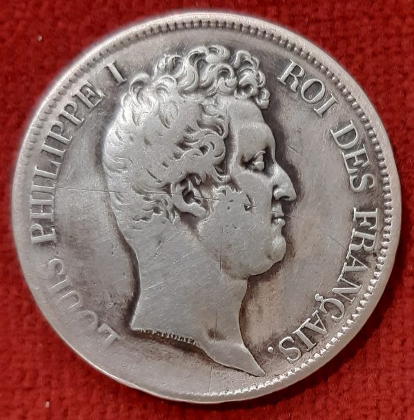 Louis Philippe 5 Francs Argent 1831 MA. Marseille.