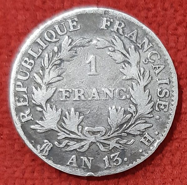 1 Franc Argent Napoléon Empereur An 13 H. La Rochelle