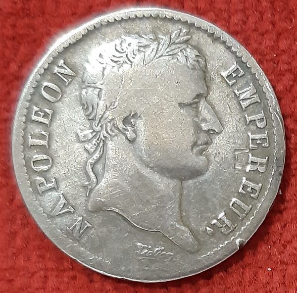 1 Franc Argent Napoléon Empereur 1808 A. Paris.
