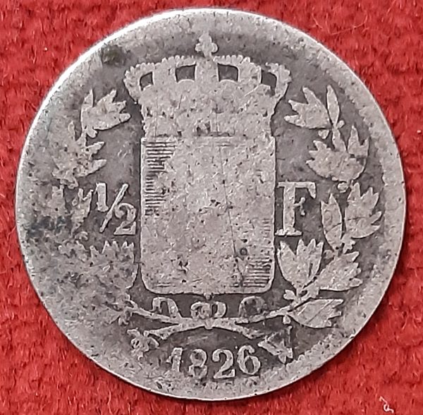 1/2 Franc Argent Charles X 1826 W. Lille.