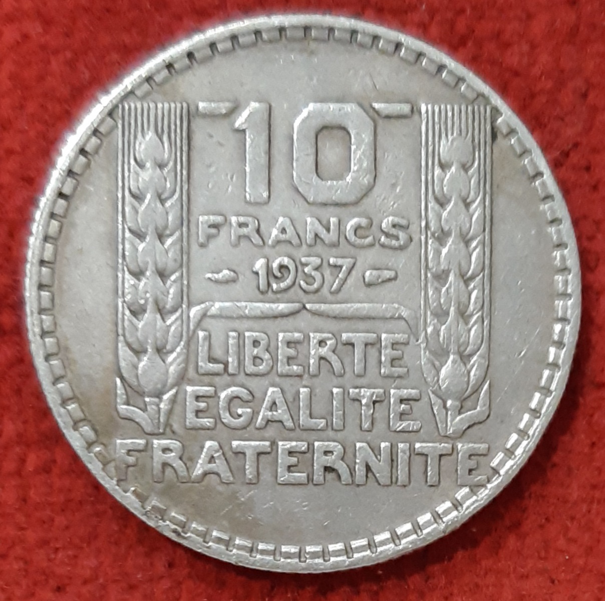 10 Francs Argent Turin 1937.