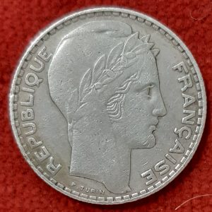 10 Francs Argent Turin 1937.