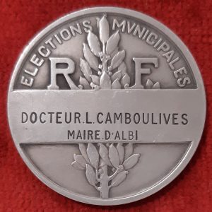 Médaille Argent Morlon. Elections Municipales 1928. Albi.