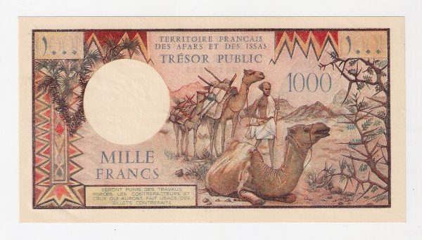 1000 francs Trésor Public Territoires Afars et Issas. Djibouti. Neuf. !