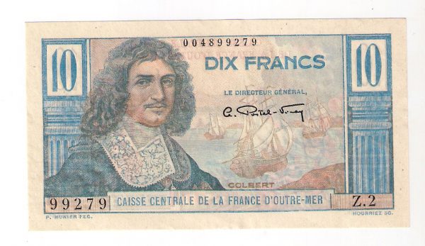 10 Francs Colbert Caisse Centrale de la France d'Outre Mer. 1946.