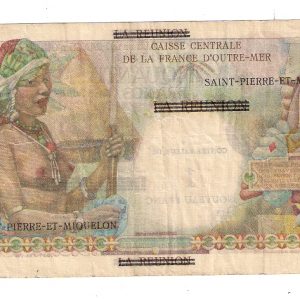 50 Francs / 1 Franc Belain d’Esnambuc. Caisse Centrale de la France d’Outre Mer. 1946. St Pierre et Miquelon.