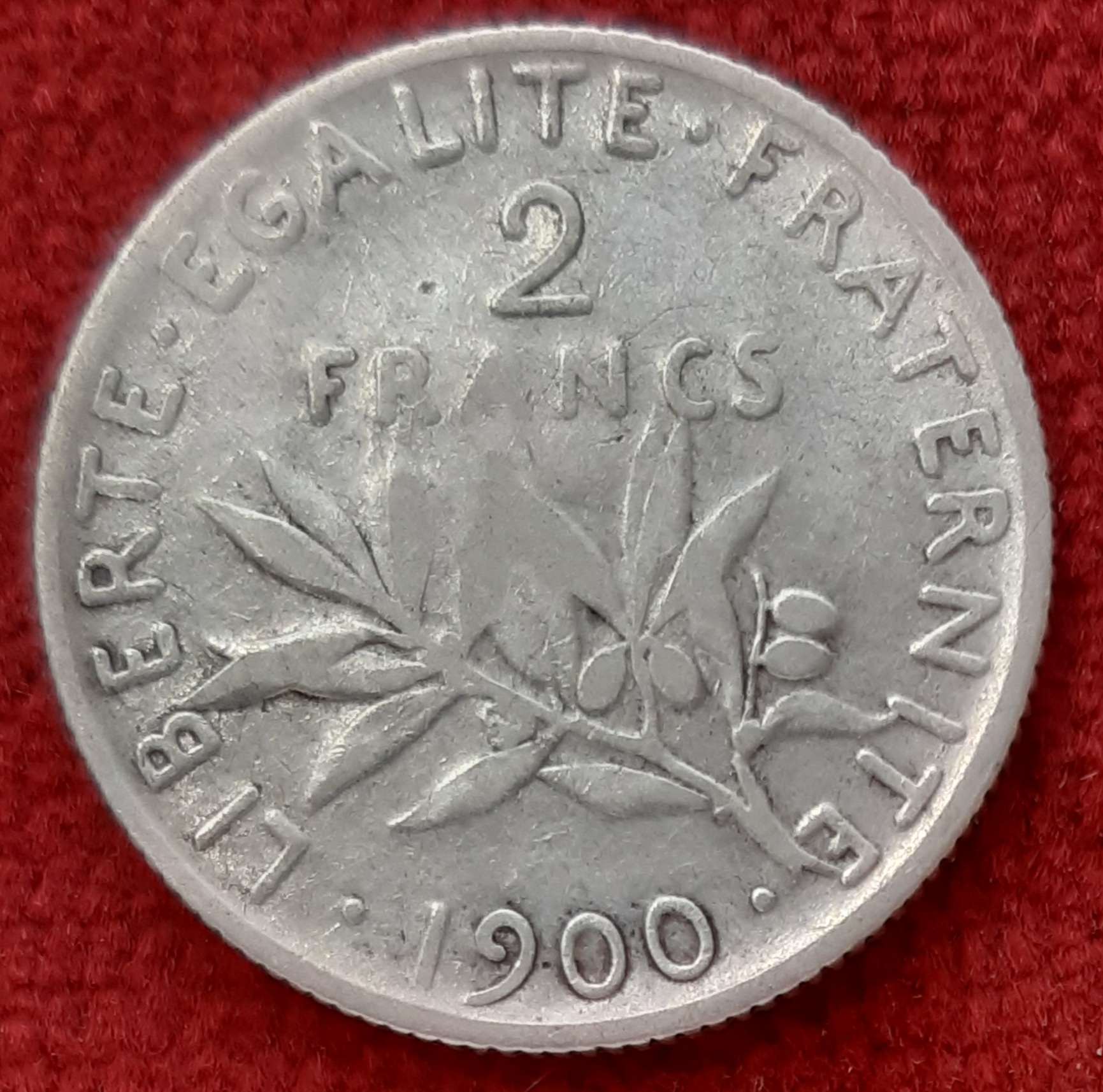 2 Francs Semeuse Argent 1900.