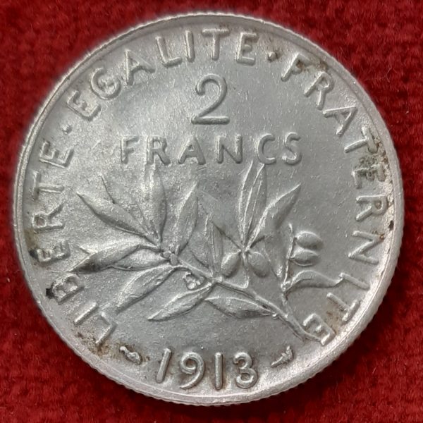 2 Francs Argent Semeuse 1913.