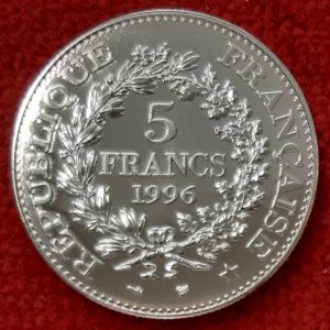 Essai 5 Francs Hercule 1996.