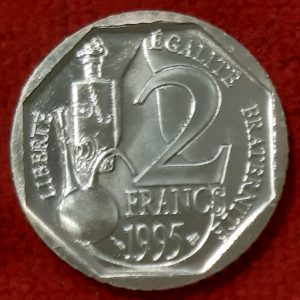 Essai 2 Francs Pasteur 1995.