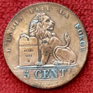 Belgique 5 centimes 1842.