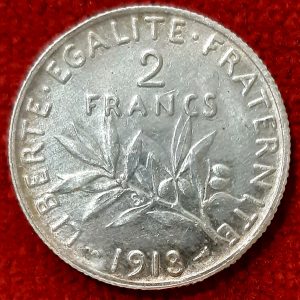 2 Francs Argent Semeuse 1913.