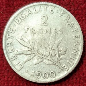 2 Francs Argent  Semeuse 1900.