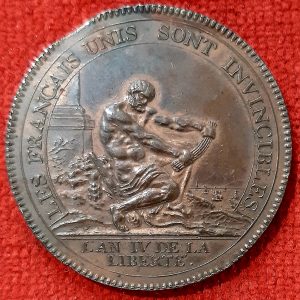 5 Sols à l’Hercule 1792. Monnaie de Confiance.