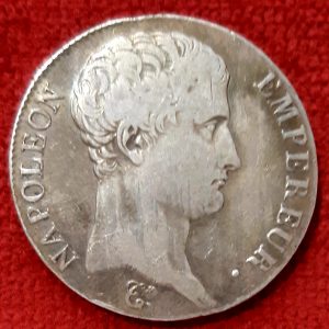 5 Francs Argent Napoléon 1 er Empereur An 13 M. Toulouse.