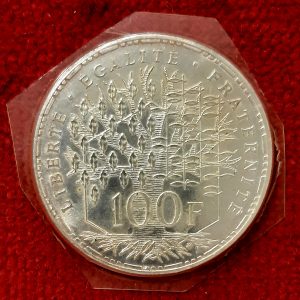 100 Francs Argent Panthéon 1986.