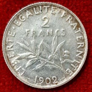 2 Francs Argent Semeuse 1902.