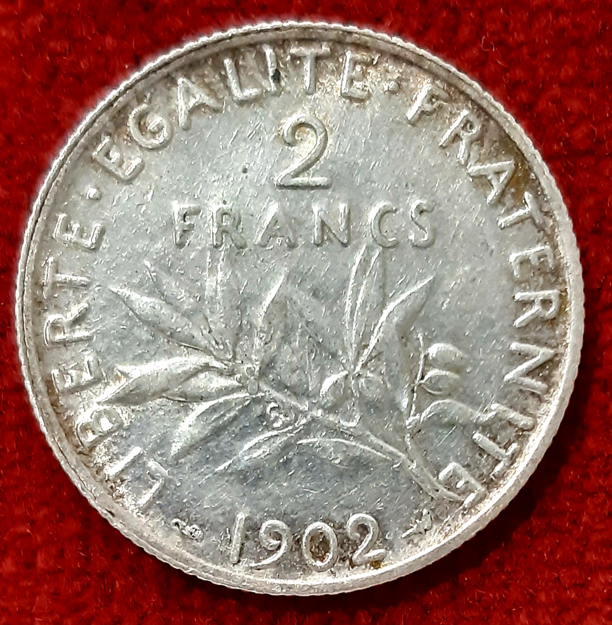 2 Francs Argent Semeuse 1902.