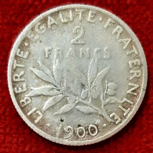 2 Francs Argent Semeuse 1900.