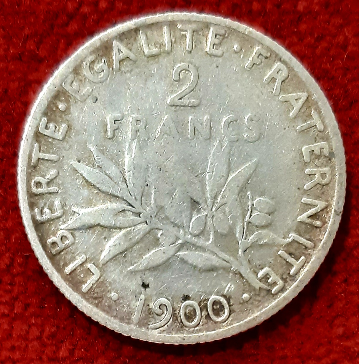 2 Francs Argent Semeuse 1900.