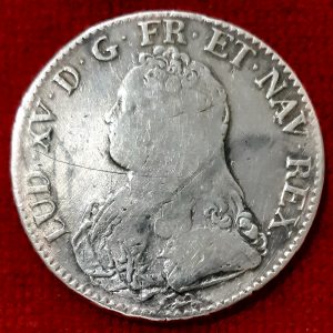 Louis XV Ecu Argent 1738 L. Bayonne.
