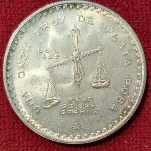 Mexique 1 Once Argent Presse Monétaire 1980.