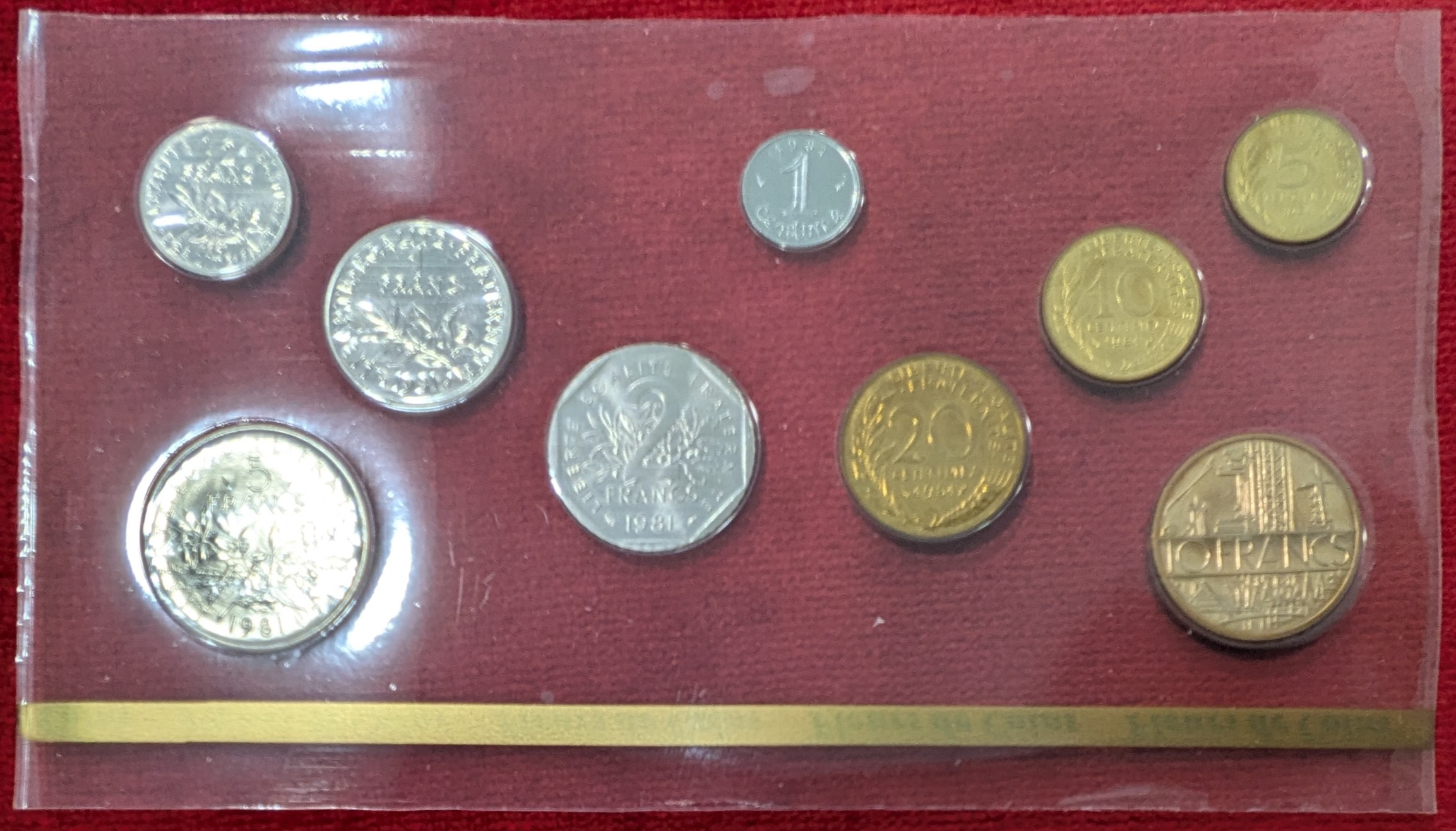 Coffret Francs 1981. FDC. Fleur de Coin.