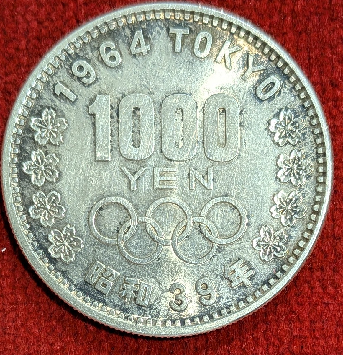 Japon 1000 Yen Argent 1964. Jeux Olympiques.