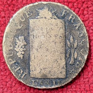 1/2 Sol à la balance 1793 H. La Rochelle.