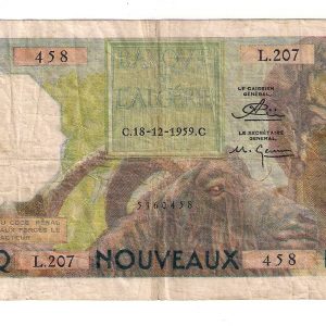 5 Nouveaux Francs Algérie 18.12.1959.