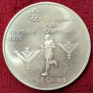 Canada 5 Dollars Argent Jeux Olympiques 1976.