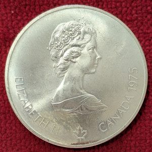Canada 5 Dollars Argent Jeux Olympiques 1976.
