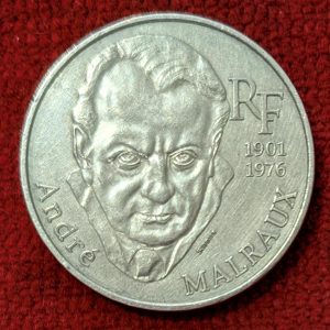 100 Francs Argent 1997 André Malraux.