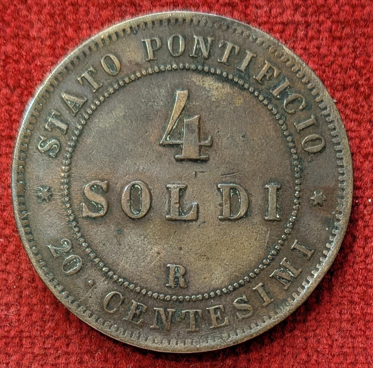 Vatican 4 Soldi Pie IX. 1868.