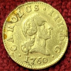 Espagne 1/2 Escudo Or Charles III. 1760. Madrid.