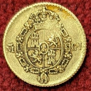 Espagne 1/2 Escudo Or Ferdinand VII. 1817 Madrid.