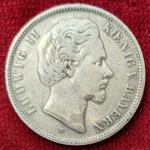 Allemagne 5 Mark Argent Louis II. 1875 D. Munich.