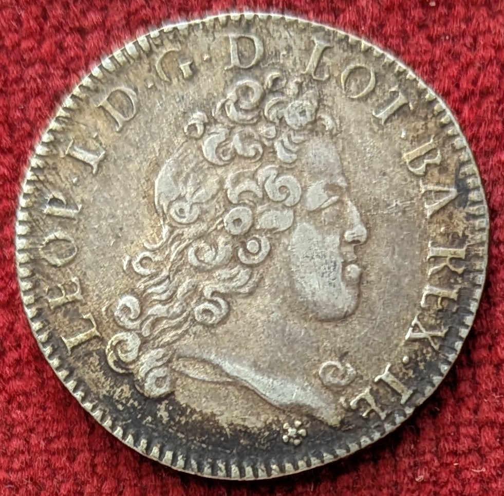 Léopold 1er. Teston Argent 1718. Duché de Lorraine.