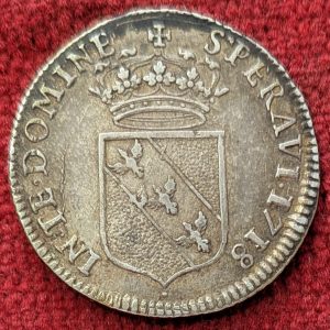 Léopold 1er.  Teston Argent 1718. Duché de Lorraine.