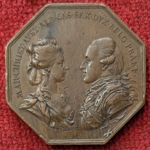 Pays Bas / Autriche. Brabant. Jeton Cuivre 1786. Casimir et Marie d&rsquo;Autriche.