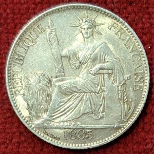 Indochine 20 Centimes Argent 1885.